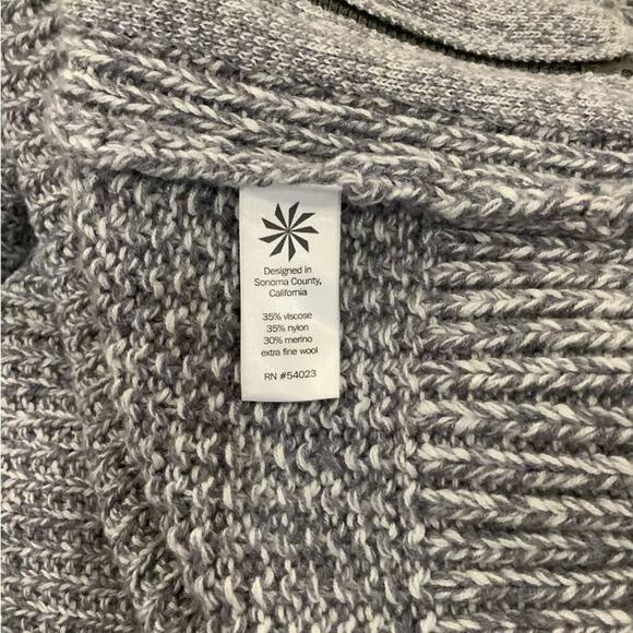Athleta Borealis Cowl Neck Sweater Gray Long Sleeve Knit Wool  Boucle Size Small - Picture 11 of 12
